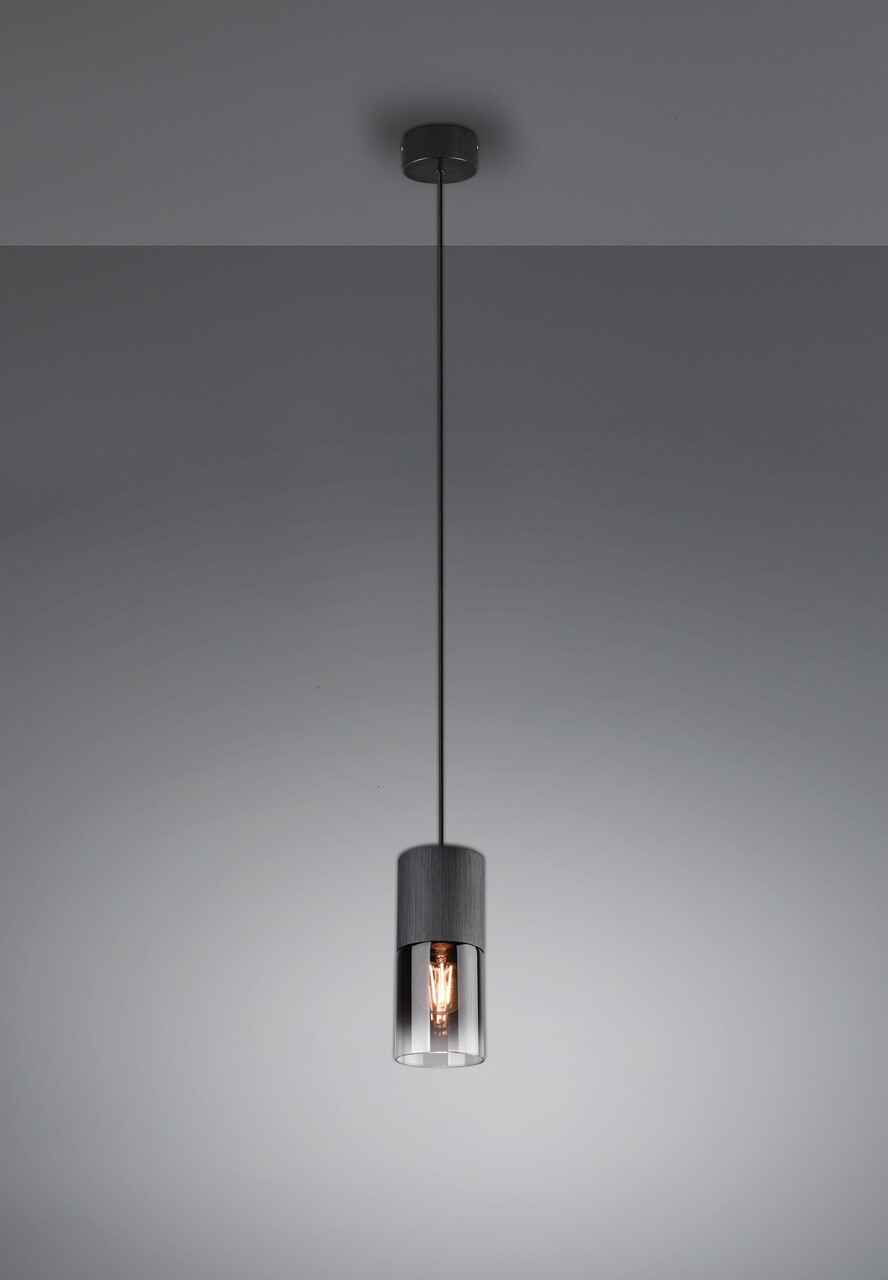 Lustra Robin, TRIO, 10x150 cm, 28W, 1x E27, metal, negru mat - imagine 4